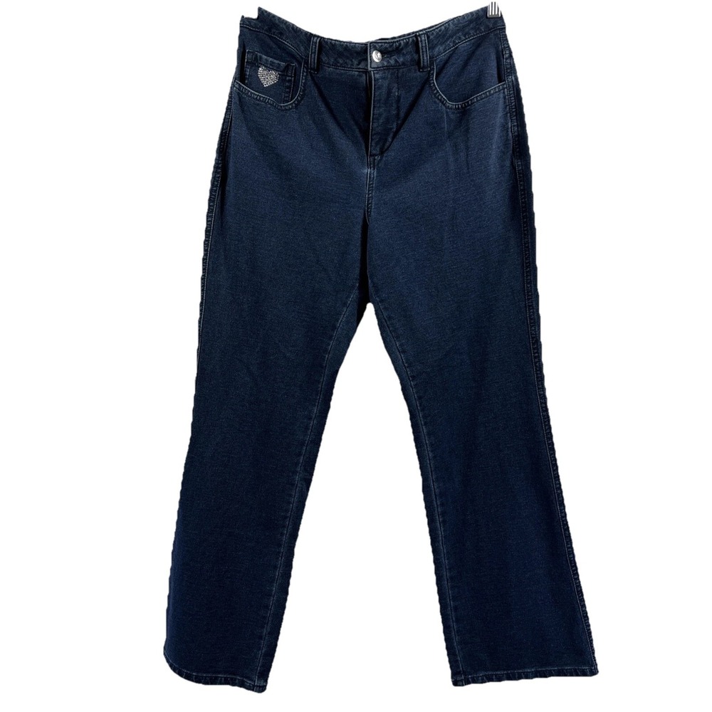 Dream Jeannes Quacker Factory Women's Jeans Size 4 Dark Wash Stretch Pockets Zip